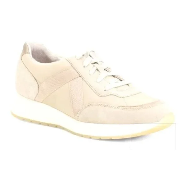 Munro Womens Khaki Gold Womens Suede Lace Up Low Top Sneakers Sz 7.5 M New - Picture 4 of 9